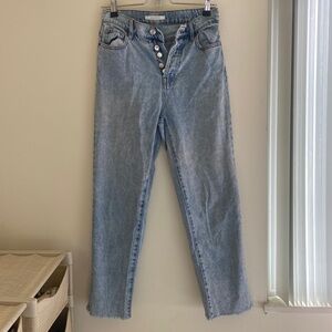 Pacsun Light Wash High Rise Straight Jeans